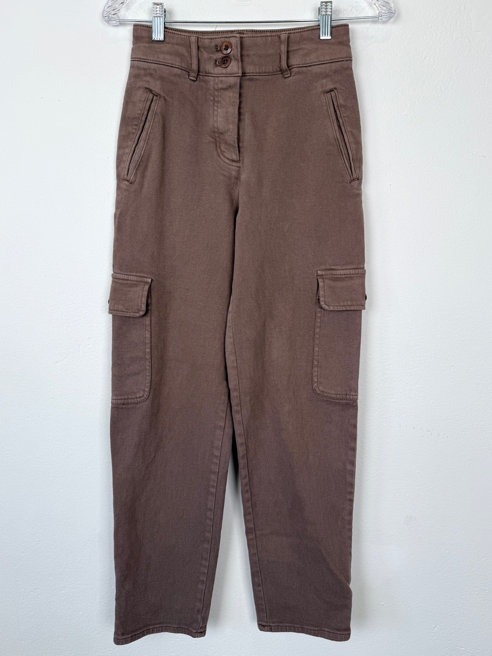 Aritzia Wilfred Free Size 00 Deep Taupe Modern Cargo Utility Pants